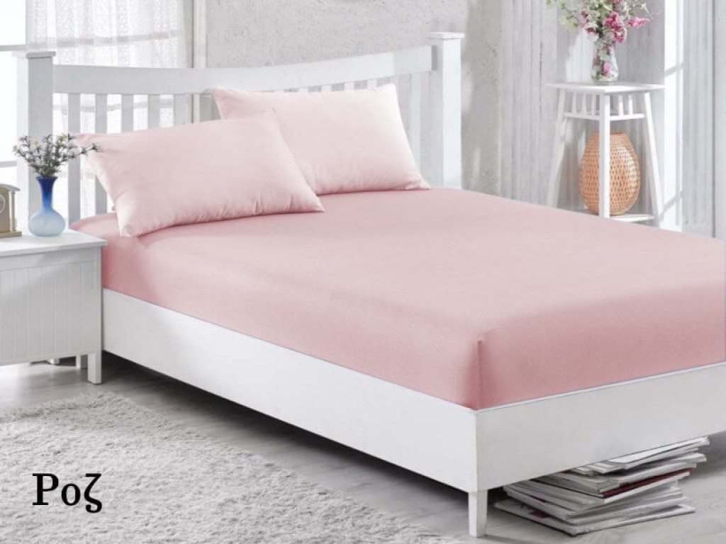 Κατωσέντονα με λάστιχο Ροζ Βαμβακερά Γαρύφαλλο | Γαρύφαλλο - Λευκά Είδη